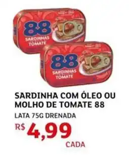 Assaí Atacadista Sardinha com óleo ou molho de tomate 88 oferta