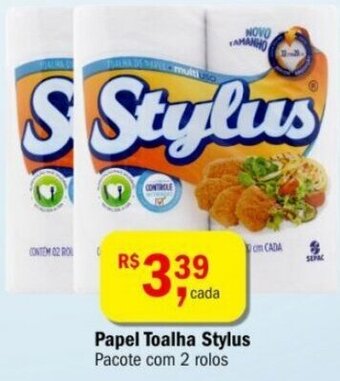 Ultrabox Papel toalha Stylus 2 rolos oferta