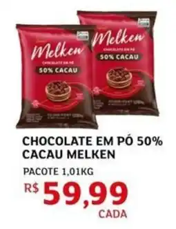 Assaí Atacadista Chocolate em pó 50% cacau melken pacote oferta
