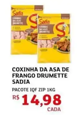 Assaí Atacadista Coxinha da asa de frango drumette sadia oferta