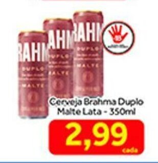 Shibata Supermercados Cerveja Brahma Duplo Malte Lata 350ml oferta