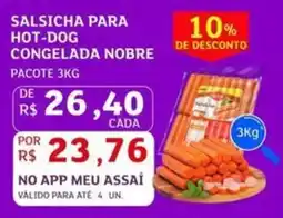 Assaí Atacadista Salsicha para hot-dog congelada nobre oferta