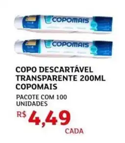 Assaí Atacadista Copo descartável transparente copomais oferta