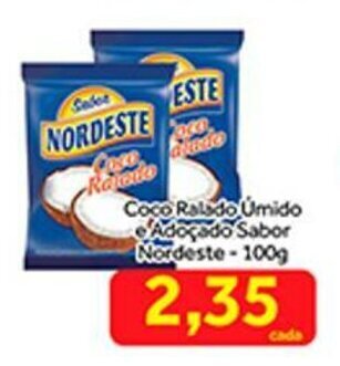 Shibata Supermercados Coco Ralado Umido e Adocado Sabor Nordeste 100g oferta