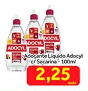 Adocante Liquido Adocyl c/ Sacarina 100ml