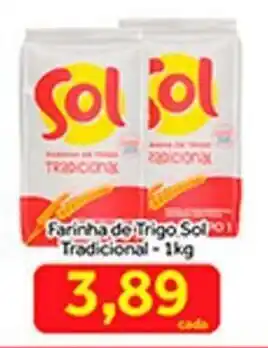 Shibata Supermercados Farinha Trigo Sol 1kg Tradicional oferta
