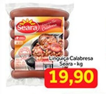 Shibata Supermercados Linguica Calabresa Seara 1kg oferta