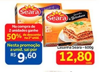 Shibata Supermercados Lasanha Seara 600g oferta