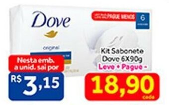 Shibata Supermercados Kit Sabonete Dove 6x90g oferta