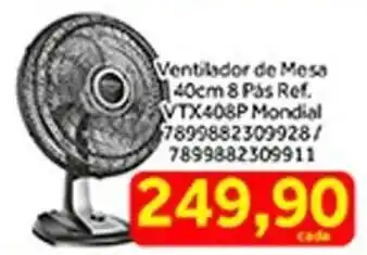 Ventilador de Mesa 40cm 8 pas