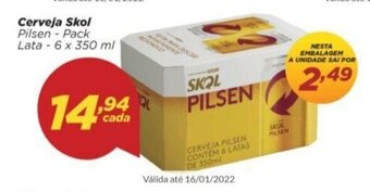 Dia Cerveja Skol 6x350ml oferta
