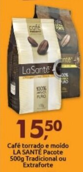 Supermercados Nori Cafe Torrado e moido La Sante pacote 500g tradicional ou extraforte oferta