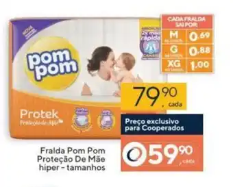 Fralda Pom Pom Protecao De Mae Hiper tamanhos