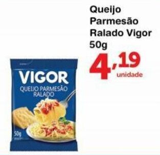 Roldão Queijo Parmesao Ralado Vigor 50g oferta