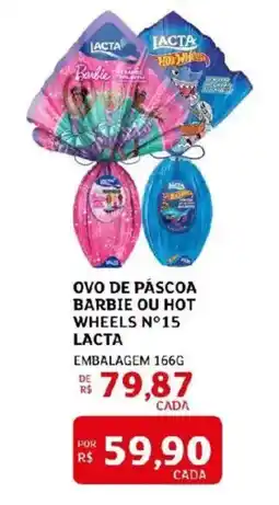 Assaí Atacadista Ovo de páscoa barbie ou hot wheels n°15 lacta oferta