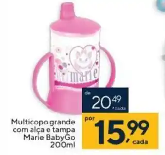 Multicopo grande com alca e tampa Maria BabyGo 200ml