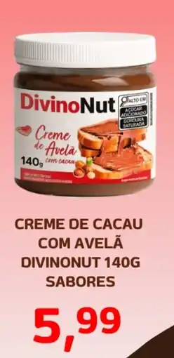 Cercadão Creme de cacau com avelã divinonut sabores oferta