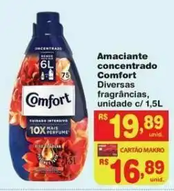Amaciante concentrado comfort 1.5l