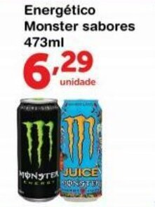 Roldão Energetico Monster sabores 473ml oferta
