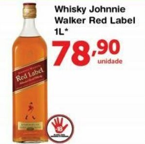 Roldão Whisky Johnnie Walker Red Label 1L oferta