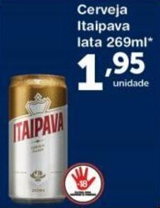 Roldão Cerveja Itaipava lata 269ml oferta