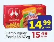 Rossi Supermercado Hambúrguer Perdigão oferta