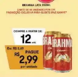 Supermercados Savegnago Brahma lata oferta
