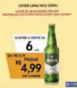 Supermercados Savegnago Spaten long neck oferta