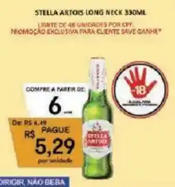Supermercados Savegnago Stella artois long neck oferta