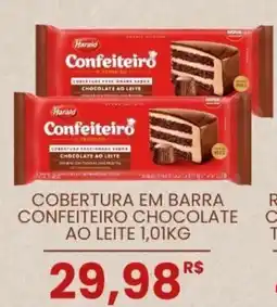 Mercadão Atacadista Cobertura em barra confeiteiro chocolate ao leite oferta