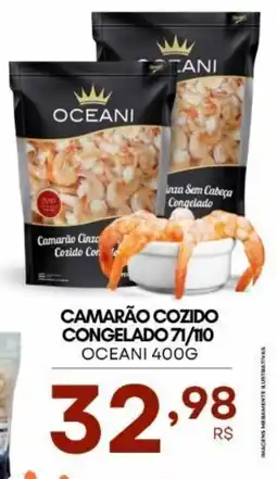 Mercadão Atacadista Camarão cozido congelado 71/110 oceani oferta