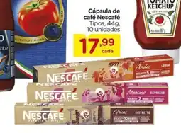 Carrefour Cápsula de café Nescafé Tipos, oferta