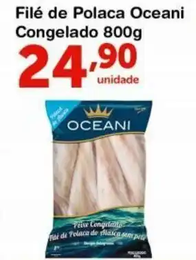 Roldão File de Polaca Oceani congelado 800g oferta