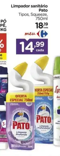 Carrefour Limpador sanitário Pato Tipos, Squeeze, oferta