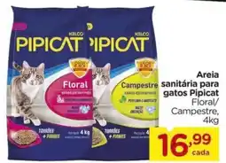 Carrefour Areia sanitária para gatos Pipicat oferta
