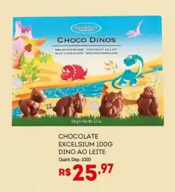 Bistek Supermercados Chocolate excelsium dino ao leite oferta