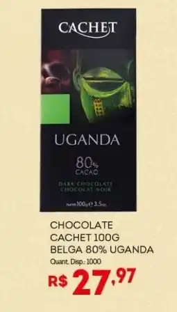 Bistek Supermercados Chocolate cachet belga 80% uganda oferta