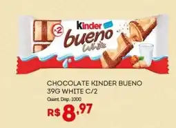 Bistek Supermercados Chocolate kinder bueno white c/2 oferta