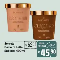 Festval Sorvete Bacio di Latte Sabores oferta