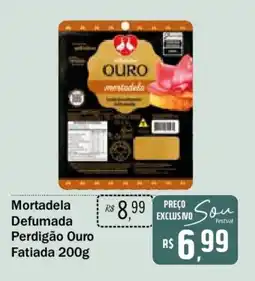 Festval Mortadela Defumada Perdigão Ouro Fatiada oferta