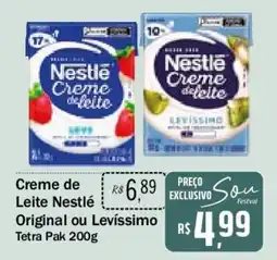 Festval Creme de Leite Nestlé Original ou Levíssimo Tetra Pak oferta