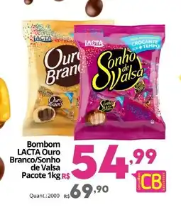 Althoff Supermercados Bombom LACTA Ouro Branco/Sonho de Valsa Pacote oferta