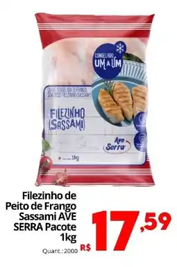 Althoff Supermercados Filezinho de Peito de Frango Sassami AVE SERRA Pacote oferta