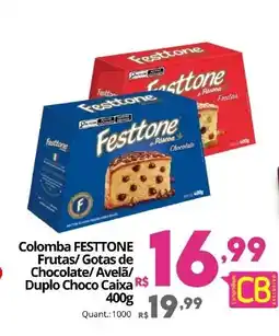 Althoff Supermercados Colomba FESTTONE Frutas/ Gotas de Chocolate/Avelã/ Duplo Choco Caixa oferta