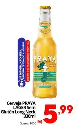 Althoff Supermercados Cerveja PRAYA LAGER Sem Glutén Long Neck oferta