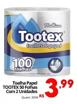 Althoff Supermercados Toalha Papel TOOTEX 50 Folhas Com 2 Unidades oferta