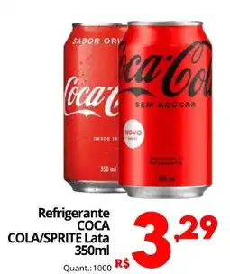 Althoff Supermercados Refrigerante COCA COLA/SPRITE Lata oferta