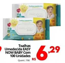 Althoff Supermercados Toalhas Umedecida EASY NOW BABY Com 100 Unidades oferta