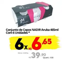 Althoff Supermercados Conjunto de Copos NADIR Aruba Com 6 Unidades * oferta