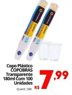 Althoff Supermercados Copo Plástico COPOBRAS Transparente Com 100 Unidades oferta